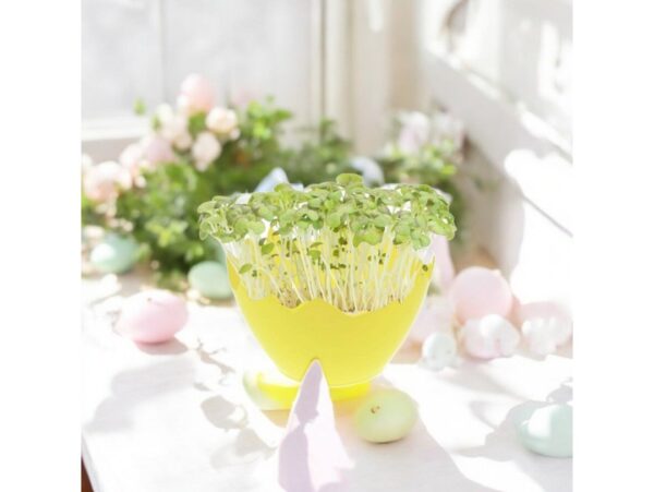 OSŁONKA DONICZKA WIELKANOC SKORUPKA 12CM - żółty