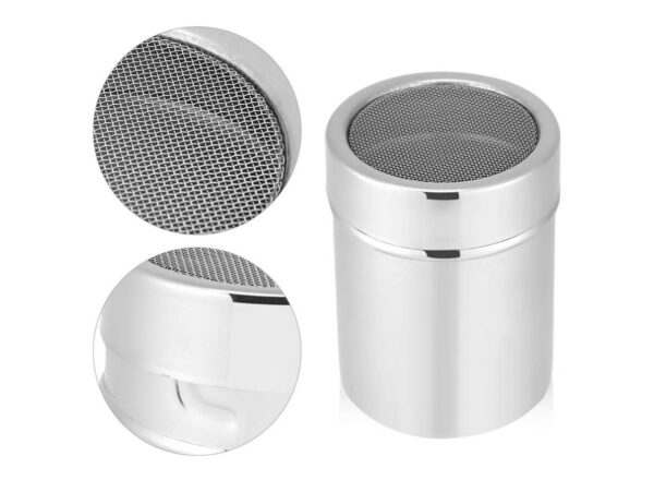 POJEMNIK Z SITKIEM DO CUKRU KAKAO