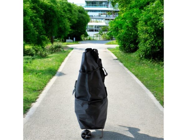 SKŁADANA TORBA NA KÓŁKACH - czarny