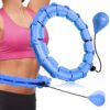 HULA HOOP Z OBCIĄŻNIKIEM MASAŻEREM 45CM - niebieski