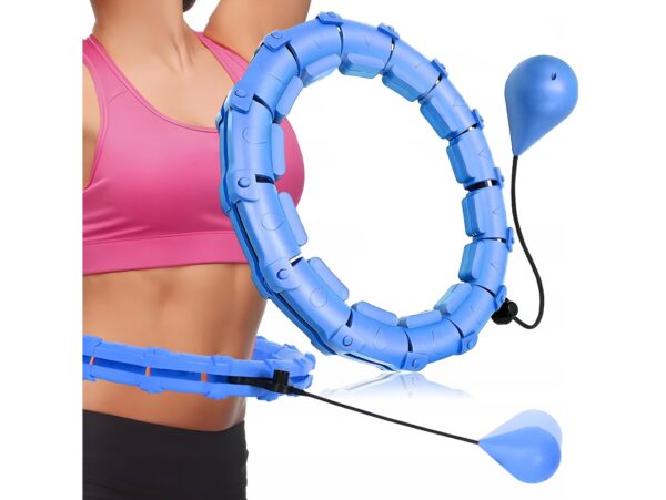 HULA HOOP Z OBCIĄŻNIKIEM MASAŻEREM 45CM - niebieski