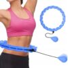 HULA HOOP Z OBCIĄŻNIKIEM MASAŻEREM 45CM - niebieski