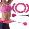 HULA HOOP Z OBCIĄŻNIKIEM MASAŻEREM 50CM - różowy