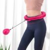 HULA HOOP Z OBCIĄŻNIKIEM MASAŻEREM 50CM - różowy