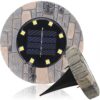 LAMPA OGRODOWA NAJAZDOWA SOLARNA 8 LED CEGIEŁKI