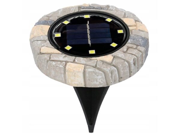 LAMPA OGRODOWA NAJAZDOWA SOLARNA 8 LED CEGIEŁKI