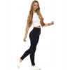 MORAJ LEGGINSY BAWEŁNIANE CZARNE Z NASZYWKĄ - L/XL
