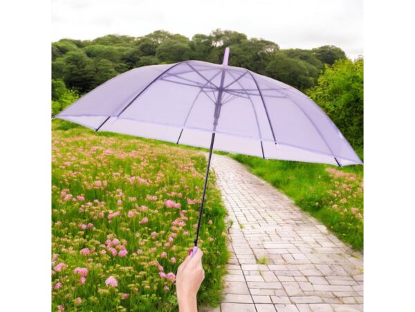 PARASOL PRZEZROCZYSTY 72cm - fioletowy