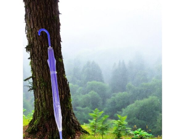 PARASOL PRZEZROCZYSTY 72cm - fioletowy