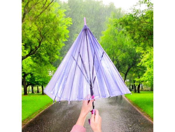 PARASOL PRZEZROCZYSTY 72cm - fioletowy