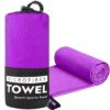 RĘCZNIK Z MIKROFIBRY SZYBKOSCHNĄCY 80x130CM - fioletowy