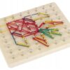 TABLICA DREWNIANA GEOMETRYCZNA Z GUMKAMI