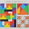 TETRIS TANGRAM KÓŁKO I KRZYŻYK UKŁADANKA DREWNIANA 3w1