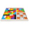 TETRIS TANGRAM KÓŁKO I KRZYŻYK UKŁADANKA DREWNIANA 3w1