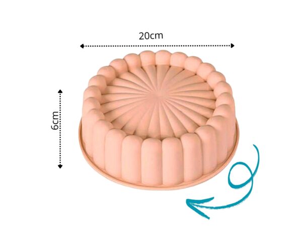 FOREMKA SILIKONOWA DO PIECZENIA CIAST TARTY BABKI 20CM - pomarańczowy