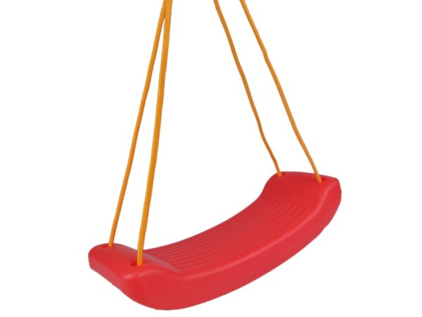 HUŚTAWKA DESKA PLASTIKOWA 43cm - czerwony/pomarańczowy sznur