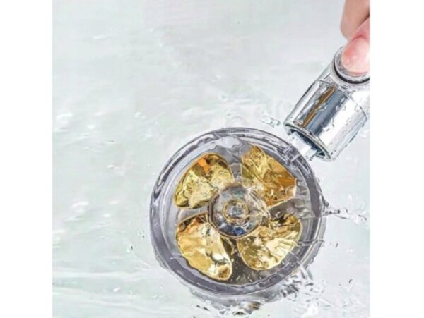 SŁUCHAWKA PRYSZNICOWA Z TURBINĄ WENTYLATOREM - złoty