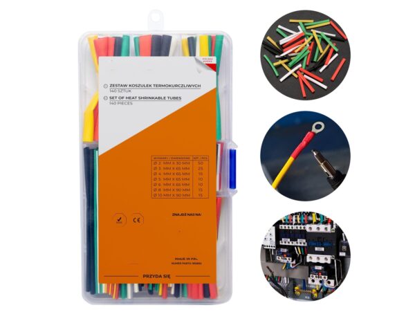 TERMOKURCZKI ZESTAW RUREK TERMOKURCZLIWYCH 140 SZT