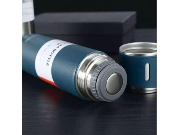 TERMOS Z 3 FILIŻANKAMI ZESTAW PREZENTOWY - niebieski