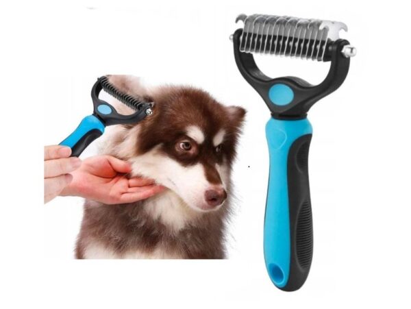 GRZEBIEŃ DO WYCZESYWANIA SIERŚCI PSA KOTA ZGRZEBŁO