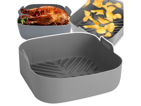 KOSZYK SILIKONOWY FORMA DO FRYTKOWNICY AIR FRYER 20x20x6,5cm