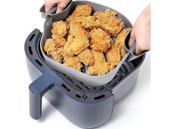 KOSZYK SILIKONOWY FORMA DO FRYTKOWNICY AIR FRYER 20x20x6,5cm