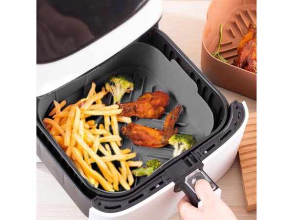 KOSZYK SILIKONOWY FORMA DO FRYTKOWNICY AIR FRYER 20x20x6,5cm