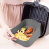 KOSZYK SILIKONOWY FORMA DO FRYTKOWNICY AIR FRYER 20x20x6,5cm