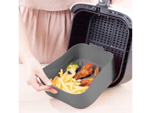 KOSZYK SILIKONOWY FORMA DO FRYTKOWNICY AIR FRYER 20x20x6,5cm