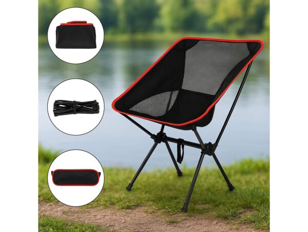 KRZESŁO TURYSTYCZNE WĘDKARSKIE SKŁADANE 120KG 65x46x5cm