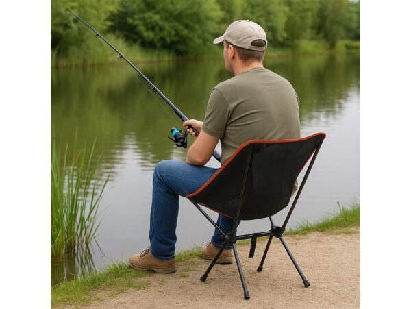 KRZESŁO TURYSTYCZNE WĘDKARSKIE SKŁADANE 120KG 65x46x5cm