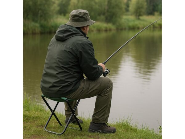 KRZESEŁKO KRZESŁO WĘDKARSKIE SKŁADANE32x27x25cm - zielony
