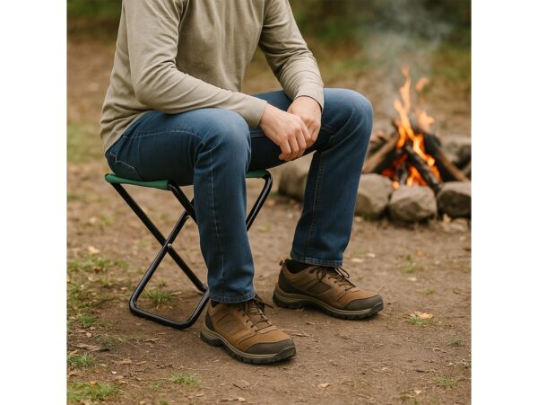 KRZESEŁKO KRZESŁO WĘDKARSKIE SKŁADANE32x27x25cm - zielony