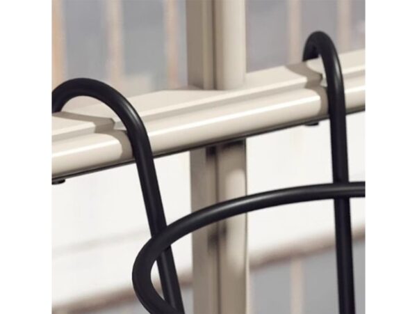 KWIETNIK WIESZAK DO DONICY BALKONOWEJ 20x15,5x11cm - czarny