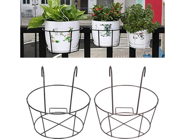 KWIETNIK WIESZAK DO DONICY BALKONOWEJ 20x15,5x11cm - czarny