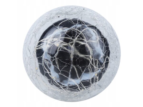 LAMPA LAMPKA SOLARNA WBIJANA KULA SZKLANA 19x10CM