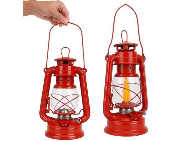 LAMPA NAFTOWA 24cm - czerwony