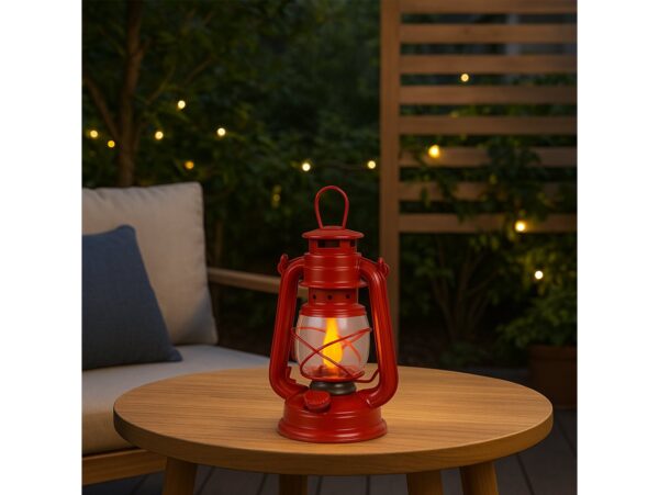 LAMPA NAFTOWA 24cm - czerwony