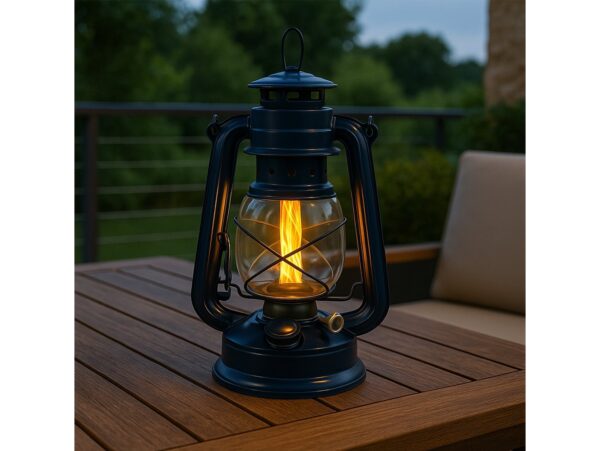 LAMPA NAFTOWA 24cm - granatowy