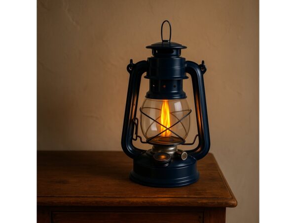 LAMPA NAFTOWA 24cm - granatowy