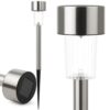 LAMPA SOLARNA OGRODOWA WBIJANA - 30cm srebrny