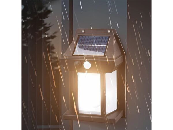 LAMPA SOLARNA Z CZUJNIKIEM RUCHU ZMIERZCHU 3 TRYBY 17x11x6cm