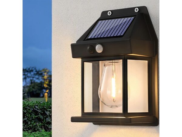 LAMPA SOLARNA Z CZUJNIKIEM RUCHU ZMIERZCHU 3 TRYBY 17x11x6cm