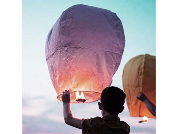 LAMPION SZCZĘŚCIA LATAJĄCY - brzoskwiniowy