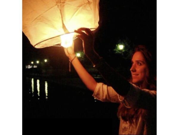 LAMPION SZCZĘŚCIA LATAJĄCY - brzoskwiniowy