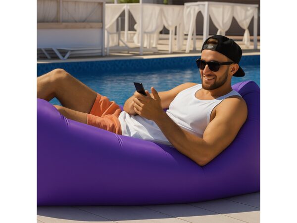 MATERAC SOFA NADMUCHIWANA LAZY BAG AIR SOF - fioletowy