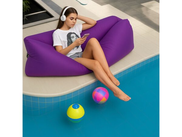 MATERAC SOFA NADMUCHIWANA LAZY BAG AIR SOF - fioletowy