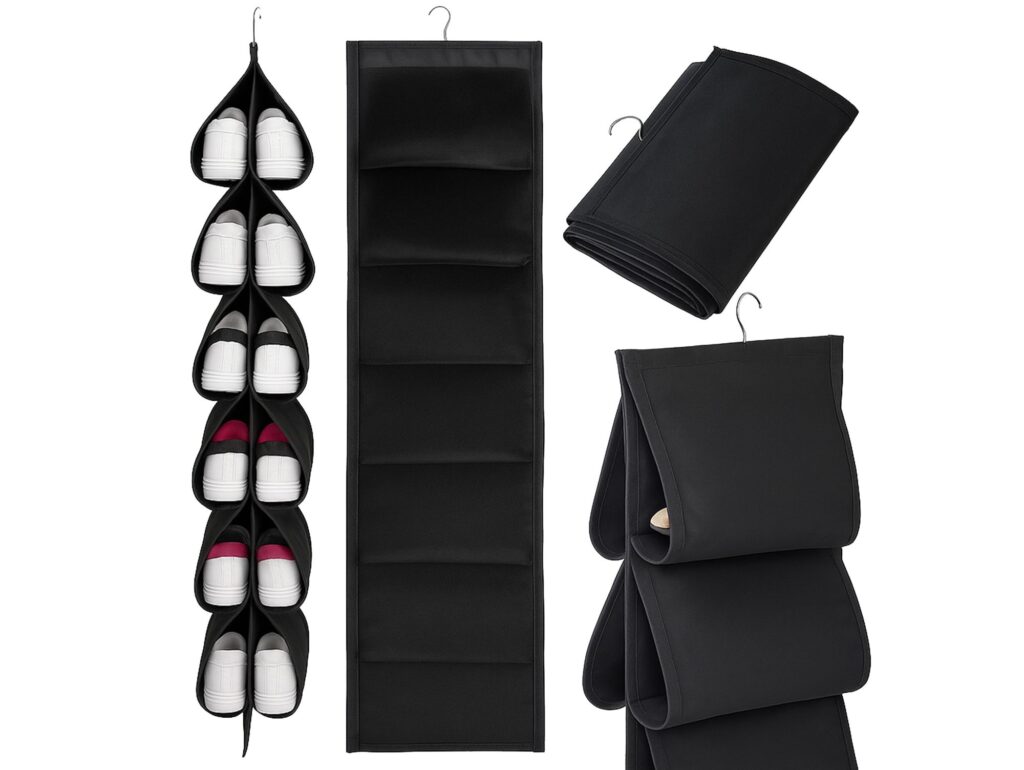 ORGANIZER NA BUTY DO SZAFY WISZĄCY - czarny