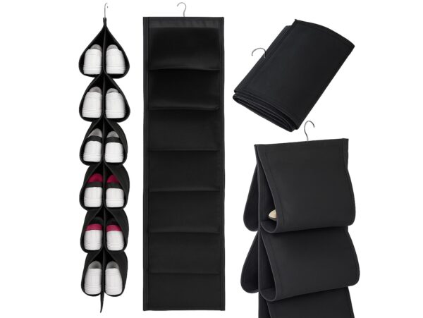 ORGANIZER NA BUTY DO SZAFY WISZĄCY - czarny