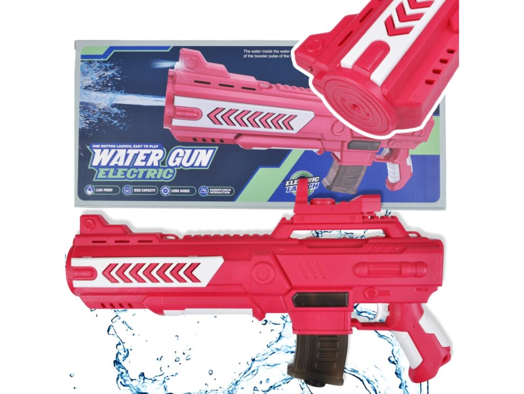 PISTOLET NA WODĘ NA BATERIE 27x21x4,5cm - różowy